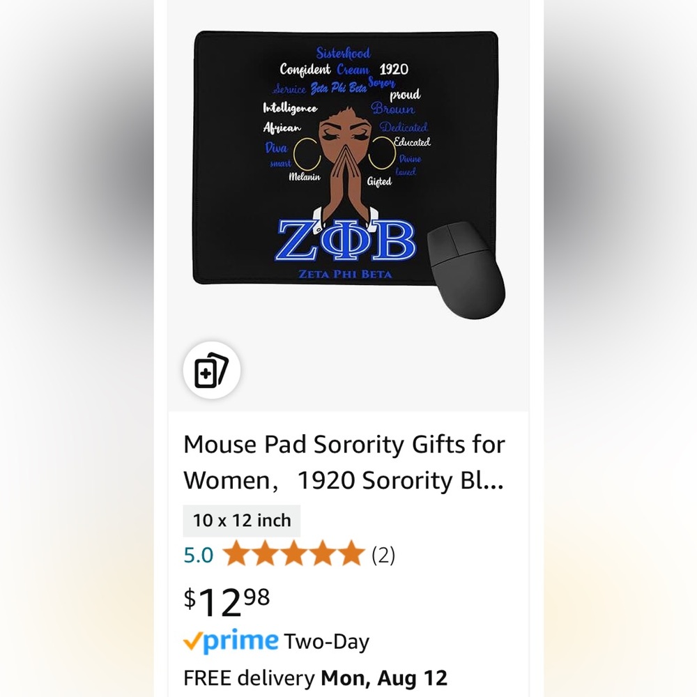 Zeta Phi Beta mousepad